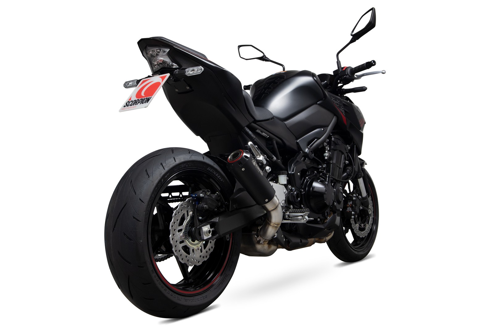Kawasaki Z900 20-24 Scorpion Exhaust Red Power Black Ceramic Slip-on PKA136BCER