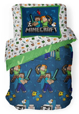 Minecraft Creeper "Battle Time" Kids Bed Set-W50206945383, W50206945393