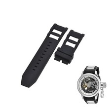 Russian Diver 17263 26mm Black Rubber Watch Strap For Invicta