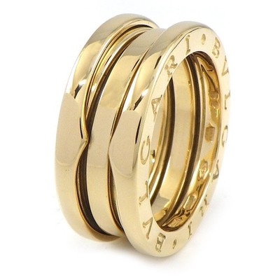 BVLGARI Ring B-zero1 3 Band Logo Spirale 750(18K) Gelbgold #52 US5,75