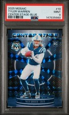 2025 PANINI MOSAIC CENTER STAGE BLUE #10 TYLER WARREN 24/99 PSA 9
