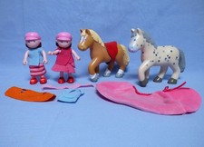 Haba little friends Puppen  2 Mädchen  2 Pfe...