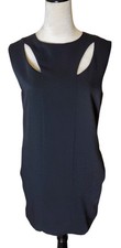 Line & Dot Black Cutout Mini Dress With Pockets Back Zipper Lined Sz.Sm 