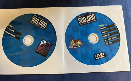 Art Explosion 300,000 Software DVD Premium Image Collection 2 CD (no manual) - Picture 1 of 1