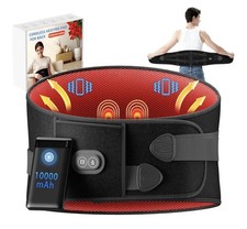 Portable Heating Pad for Back - Lower Back Massager with 3 Heat 3 Vibration