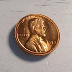 1957-D BU **Error** *Broadstrike* Red Lincoln Wheat Cent ~ Free Shipping! #2