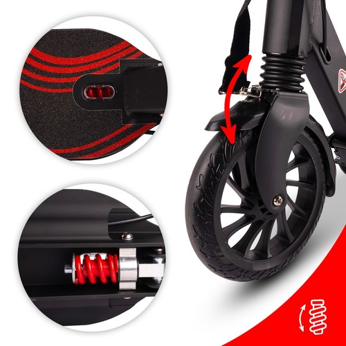 Malplay Kinderroller Scooter Roller mit Flaschenhalter, Gurt Bremse Stoßdämpfung - Bild 9 von 12
