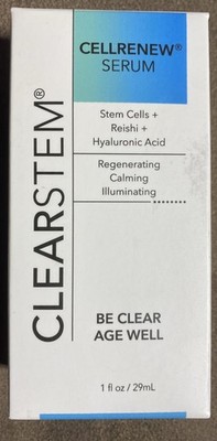 Clearstem Cellrenew Serum Stem Cells Reishi Hyaluronic Acid 1 fl oz NIB $68