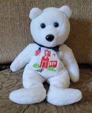 Celebrity Bears Teach The Golden Rule Bear Beanbag White Plush Toy