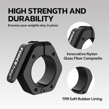 Barbell Clips Pair , Barbell Clamps, Quick Release Olympic Barbell Clamps wi...