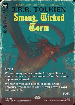 MTG Magic the Gathering Smaug, Wicked Worm (245/389) The Hobbit NM