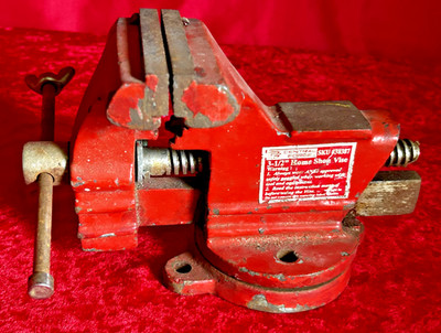 Home Shop Vise 3-1/2'' Red Central Forge #38387 Heavy Duty