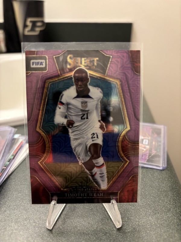 Panini 22-23 Select Mezzanine Timothy Weah United States Soccer Purple Mojo