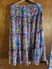 Vintage Point Of View Skirt Womens Size S FLORAL Union Made