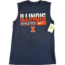 Nike Illinois Fighting Illini Athletics Sleeveless Men's Small T Shirt Blue