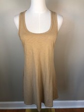J Crew Racerback Tank Tan Dress Poolside Vacation Sporty Size XS