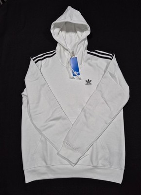 Adidas Men's Adicolor Classics 3-Stripes Hoodie White Black Originals IZ3075