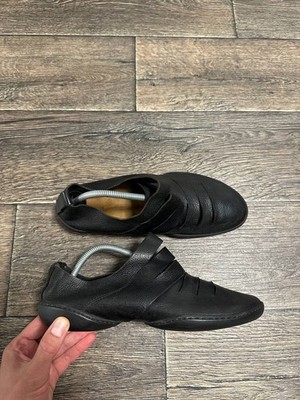 Trippen shoes black leather women flat sz 40 y2k