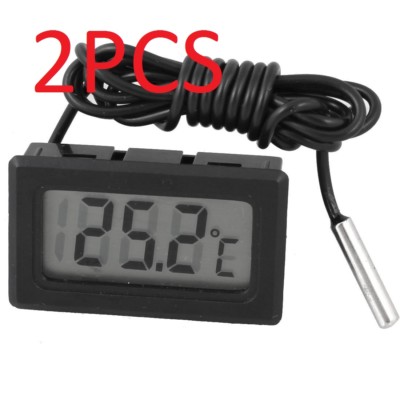 2PCS Electronic Mini Digital LCD Temperature Meter Thermometer Tester Clock