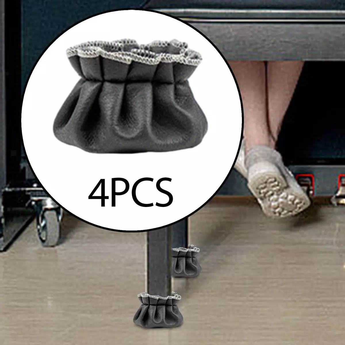 4 Pieces Floor Protectors Piano Bench Leg Covers for Piano Store