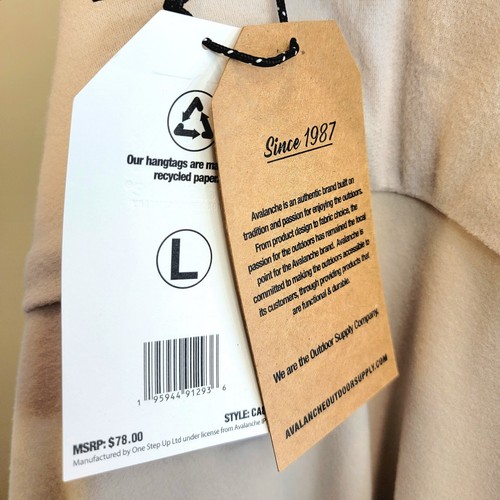 Avalanche Outdoor Supply Reflective Quilted Jacket Pockets Full Zip Large Beige - Picture 18 of 20