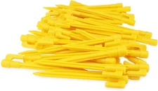 60 Pack Plastic Tent Pegs Garden Landscape Stakes 5.7 Inch for Anchoring Garden
