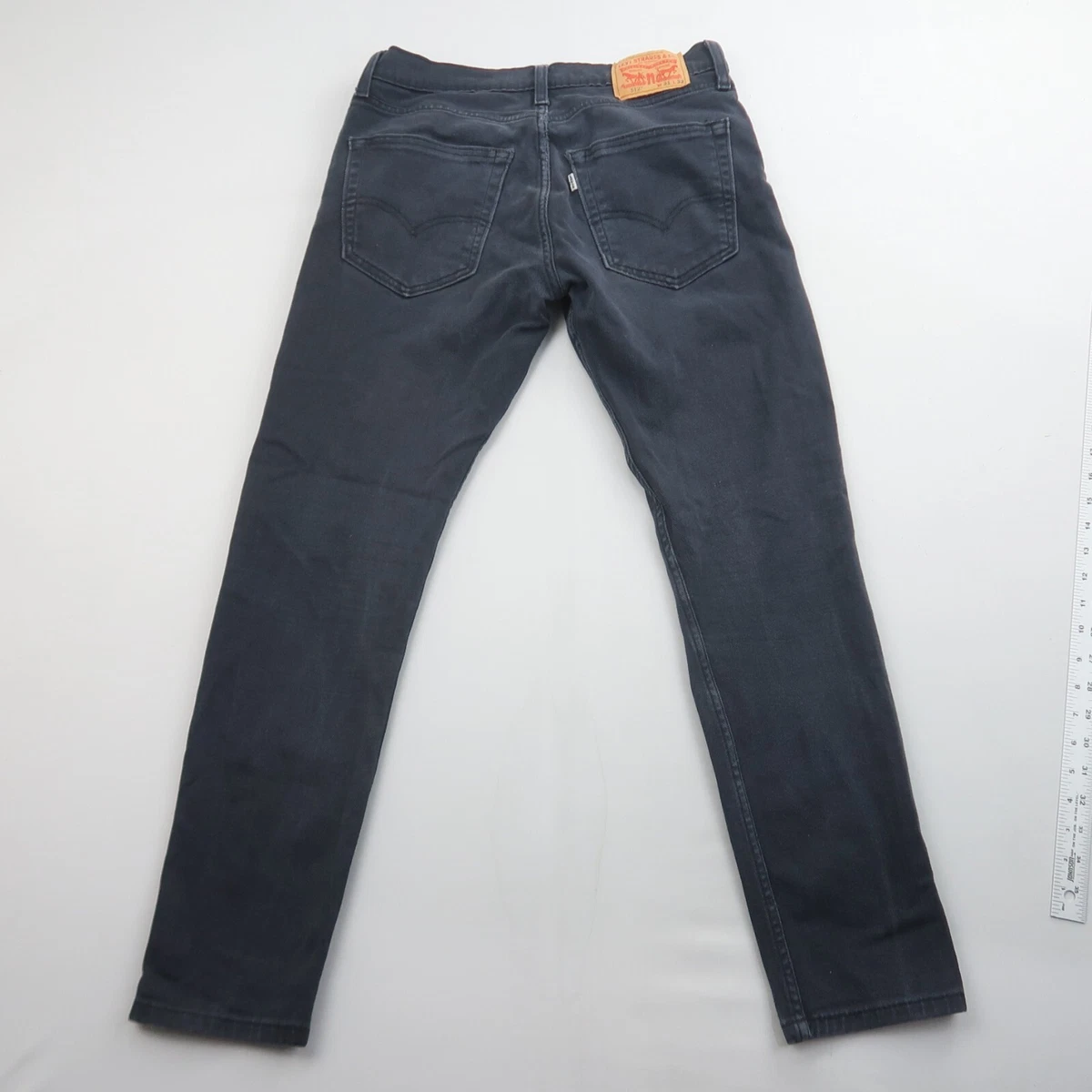 Levi s Mens 512 Slim Taper Jeans Size 31 x 32 Faded Black Soft Stretch