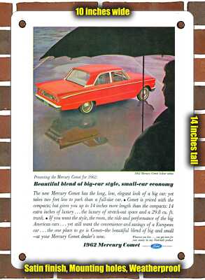 Metal Sign - 1962 Mercury Comet 4 Door Sedan Latin American Ad - 10x14 Inches