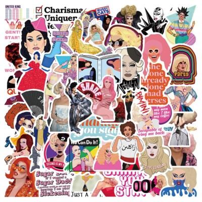 50 Stück RuPauls Drag Race TV Serie Aufkleber Graffiti Fahrrad iPhone PC Hydro Flask