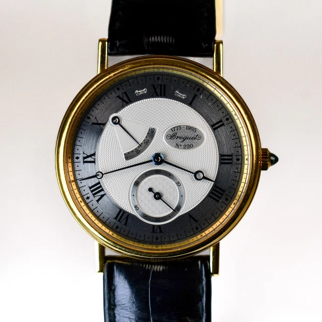 Breguet 1995 Jubilee 35mm 18k Yellow Gold Silver Guilloche Limited 220th Manual