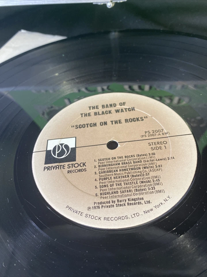 THE BAND OF THE BLACK WATCH Scotch On The Rocks LP PS 2007 US 1976 Ex /Ex - Image 3 of 4