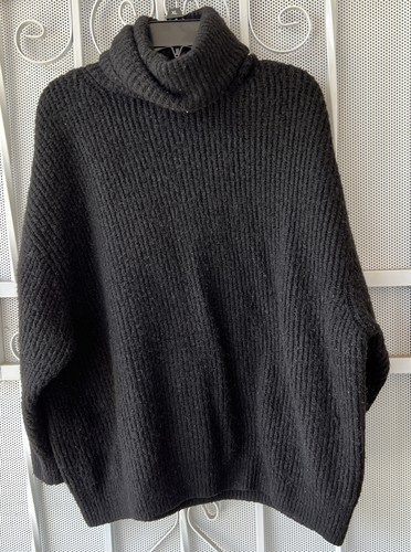 Black Oversized Turtleneck Sweater 55 