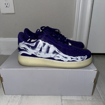 Size 8 - Nike Air Force 1 Low Purple Skeleton