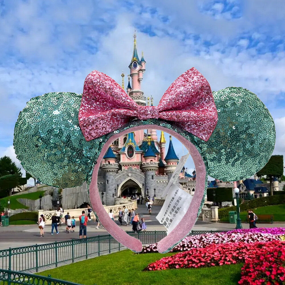 Pink Sugar Rush Bow Sequins Minnie Mouse Ear Glitter  display picture 1