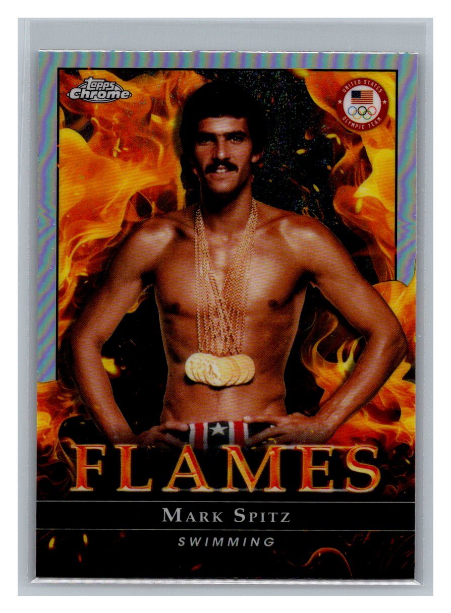 2024 Topps Chrome U.S. Olympics & Paralympic Hopefuls Flames Mark Spitz #F-5