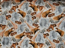 Curtain Valance Leopard Cheetah Elephant Giraffe Zebra Safari Savannah Wild 14"