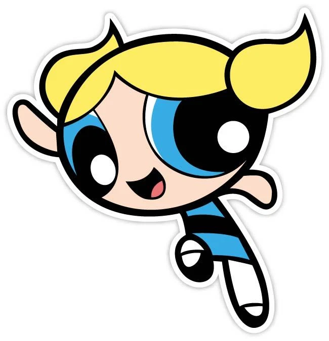 Powerpuff Mädchen Bubbles Cartoon Aufkleber Aufkleber Laptop Wand Auto Handy