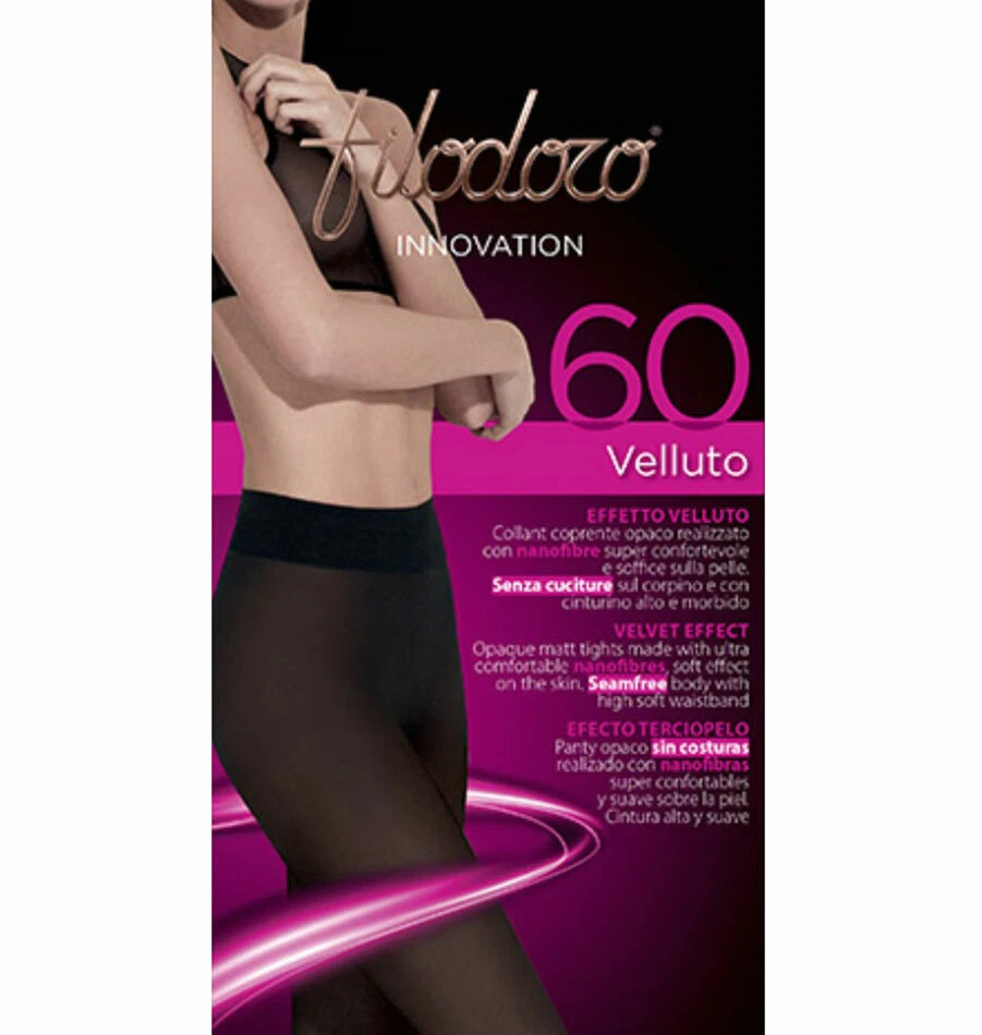 3 Collants Femme Filodoro Velours 60 Opacité Confort Sans Coutures Sur Le Corps - Photo 1/1
