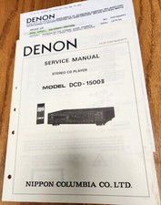 Denon DCD-1500II Lettore CD Manuale di Servizio e Suggerimento di Servizio - Originale