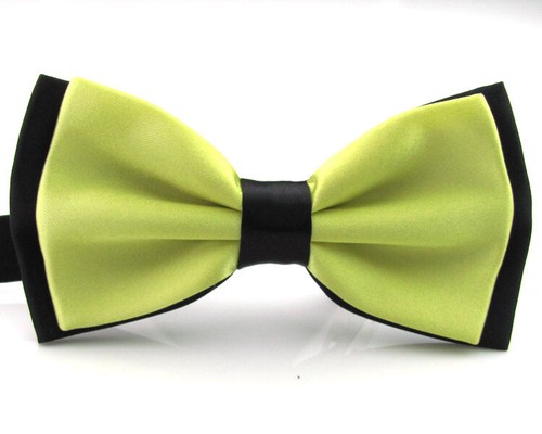 Men Satin Black Pre-tied Bowtie Adjustable Wedding Party Formal Business Bow Tie - Picture 10 of 20
