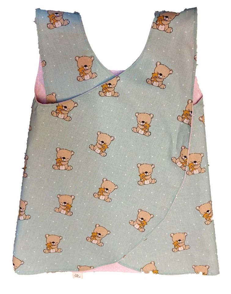 Wendekleid Schürzenkleid Teddybär  Kleid Kinderkleid TascheSommerkleid Baumwolle - Bild 3 von 4