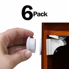 Eco-Baby Magnetic Cabinet Locks 6 Locks 2 Keys Child Safety for Drawers