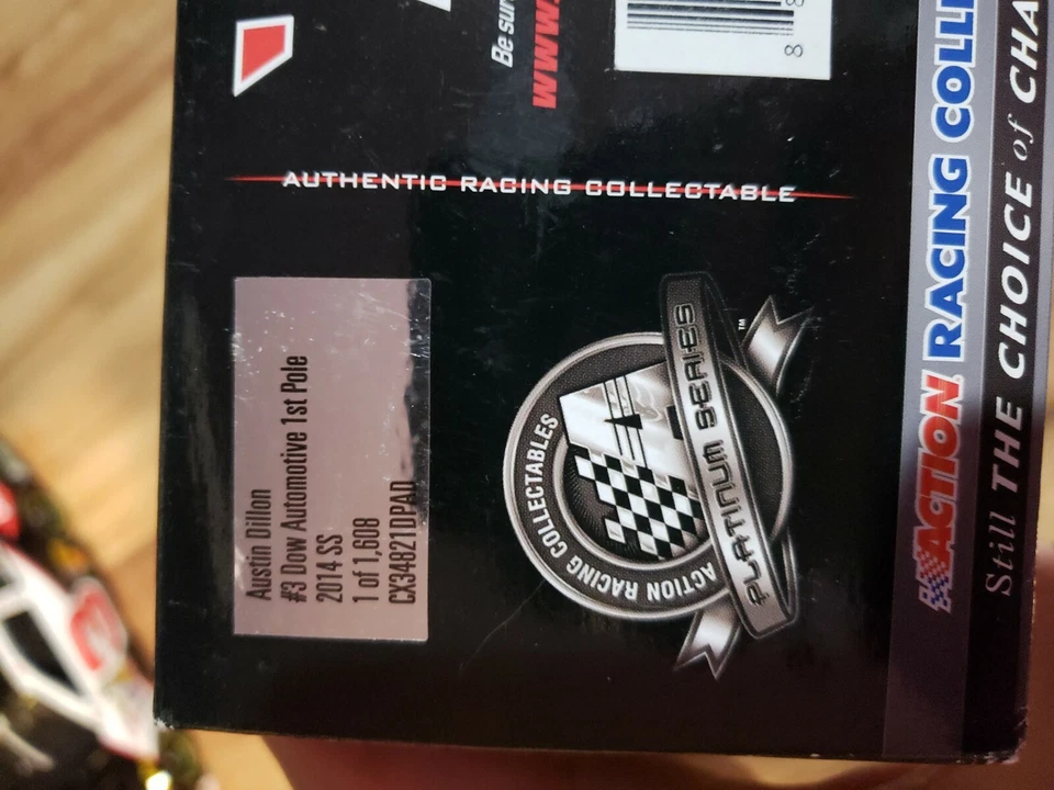 Austin Dillon #3 Dow Automotive 1st Pole 2014 SS 1:24 Scale Action CX34821DPAD Foto 3 de 3