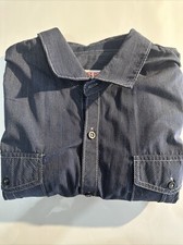 XL Michael Brandon Dress Shirt Blue  White Stripped XL Xtra Large Dress Shirt