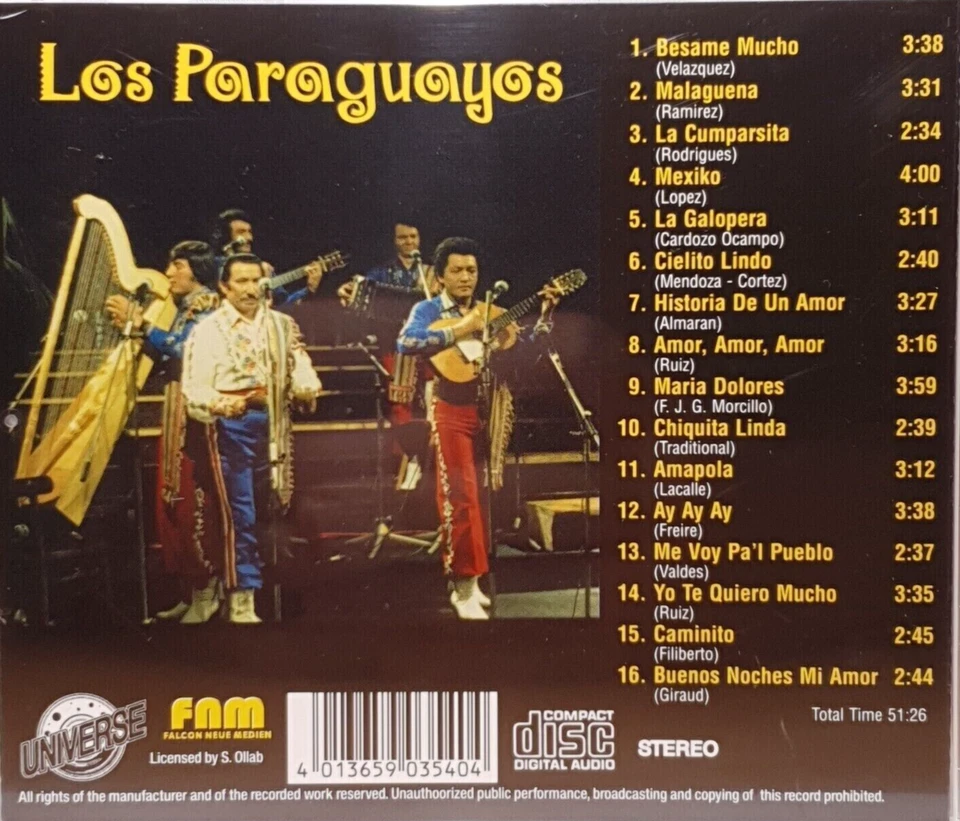 LOS PARAGUAYOS * Amor Amor Amor * CD * NEU * OVP - Bild 2 von 2