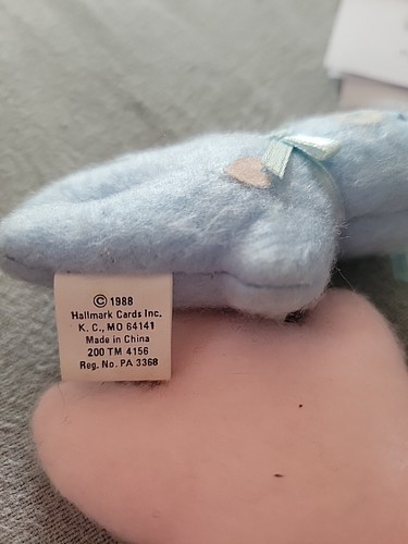 Vintage Hallmark Pink/blue Bear plush Small set of 2 1988 little 3" - Picture 9 of 10