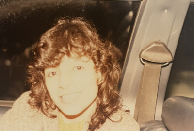 Vintage Original Photo Pretty Latina Girl In Car Nice Smile Candid Night image