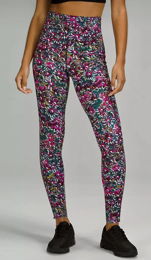 Lululemon HR Running Tight 28 Brushed Nulux Floral Multicolor 6 Leggings  NWT's