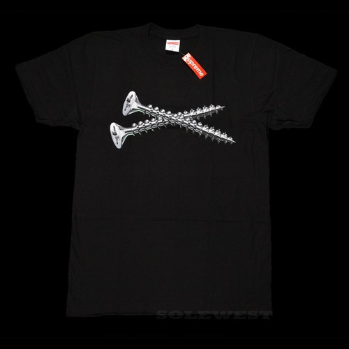SUPREME SCREW TEE BLACK Size XL FW16 