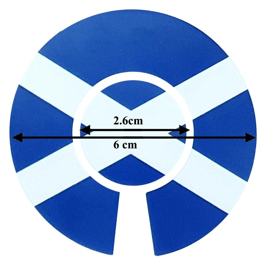 Acclaim Jumbo 6 cm 2 x Scotland 2 x Saltire Lawn Bowls Identification